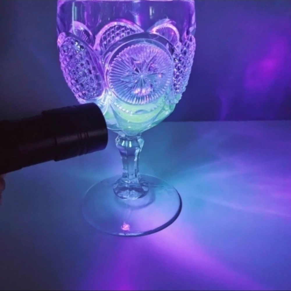 Four Antique Water Goblets Wine Glasses